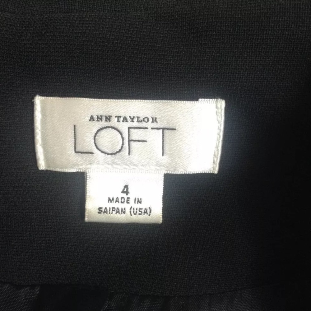 Ann Taylor Loft 4 Solid Black Single Button Blazer - image 6